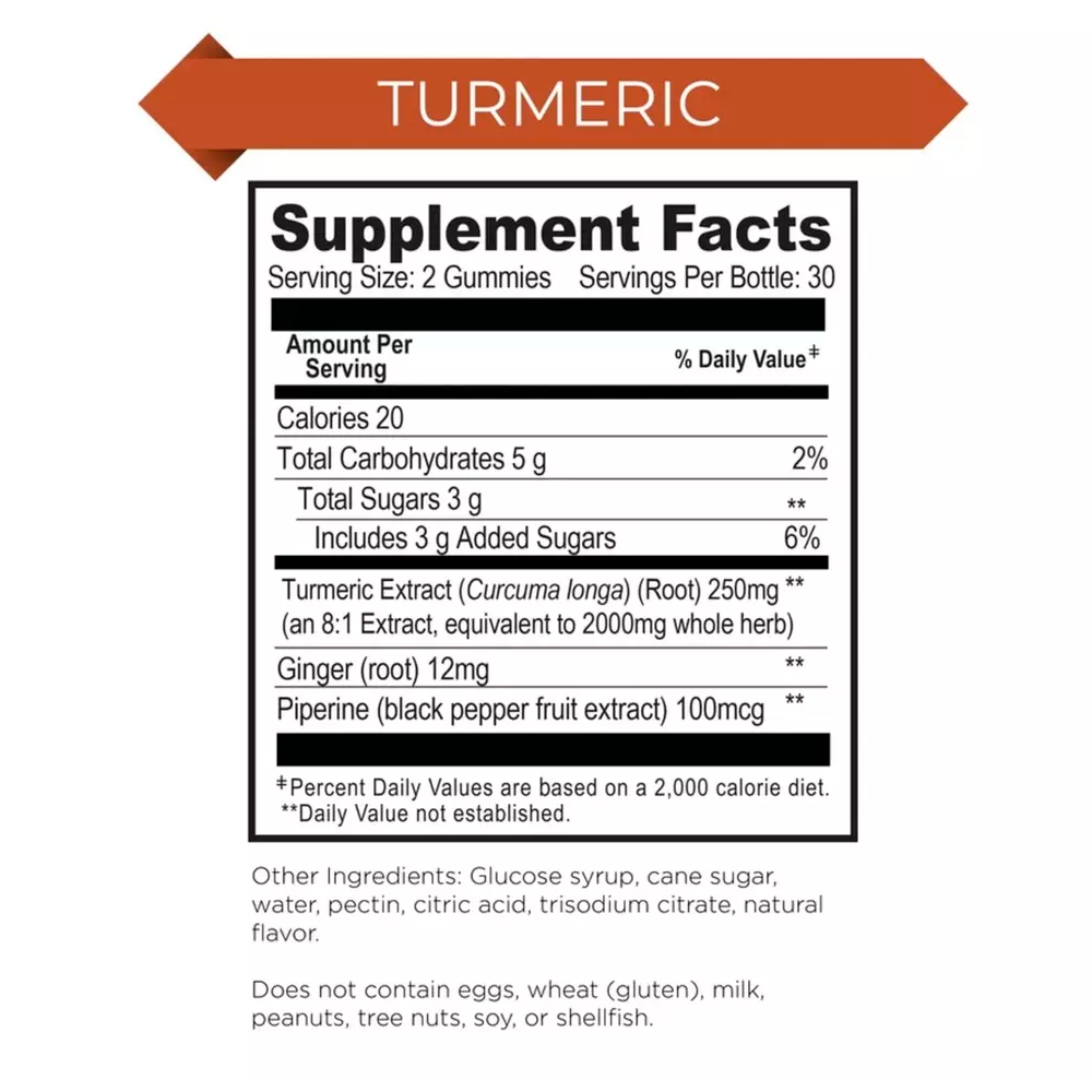 KelZ Turmeric with Ginger & Piperine Gummies
