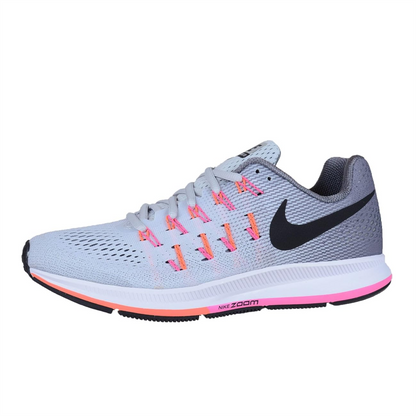 Nike Zoom Pegasus 33 grises con detalles fucsia y naranja - 831356-006