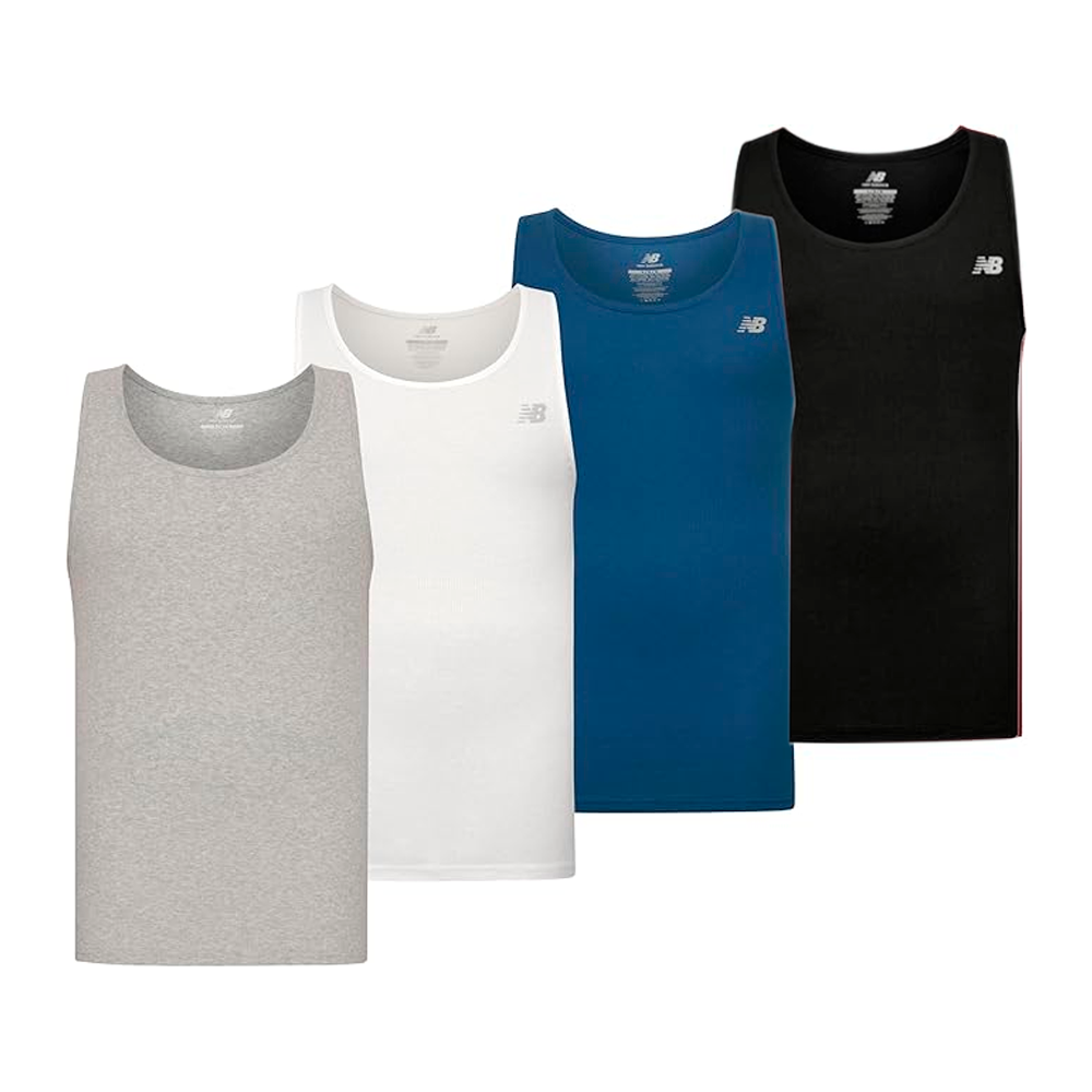 New Balance Everyday Cotton Rib Tank Top 4-Pack -  NB3028-4