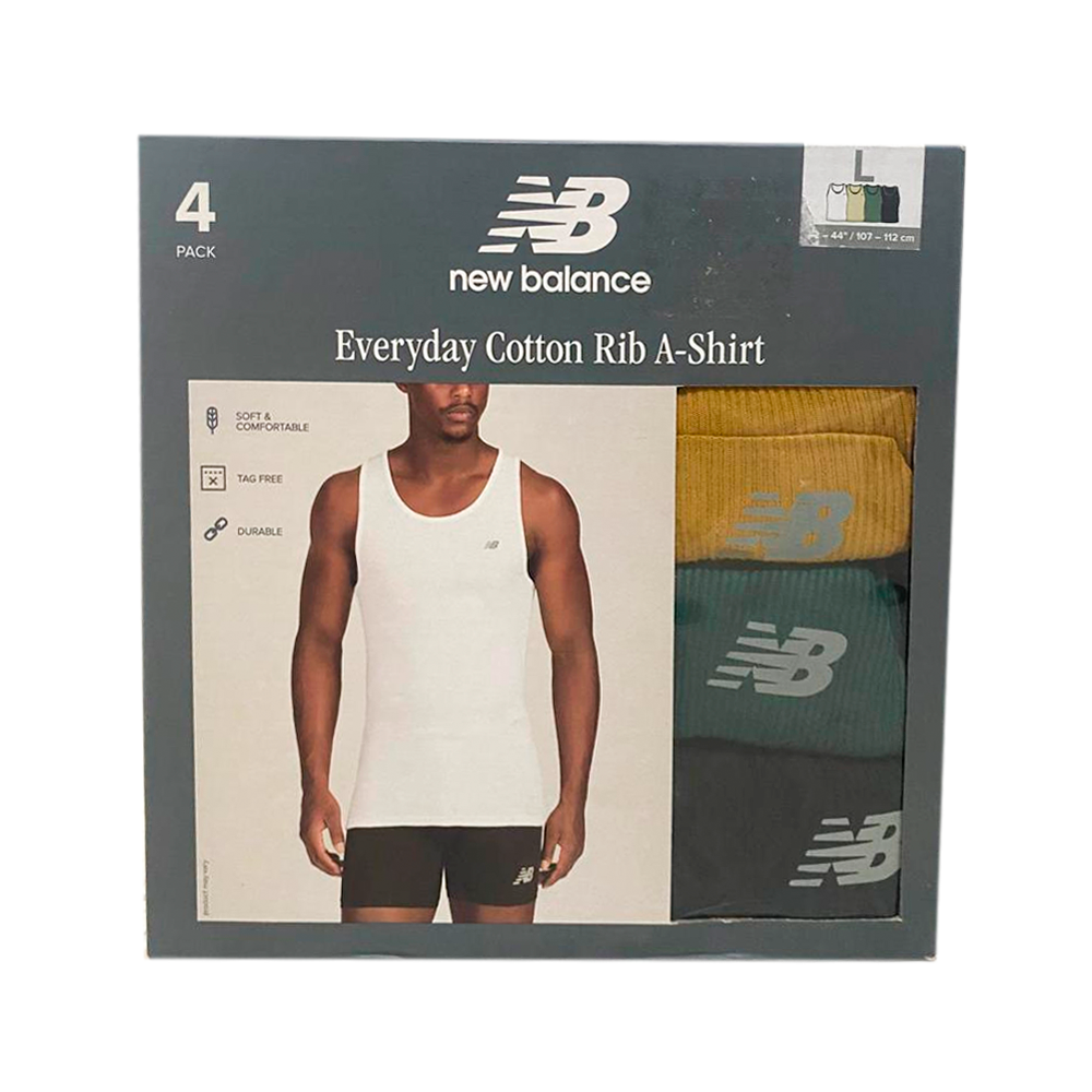 New Balance Everyday Cotton Rib Tank Top 4-Pack -  NB3028-4