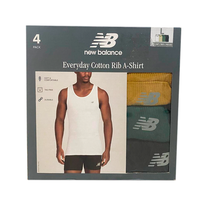 New Balance Everyday Cotton Rib Tank Top 4-Pack -  NB3028-4