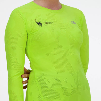 New Balance NYC Marathon Q Speed Jacquard Long Sleeve Manga Larga - WT33282M