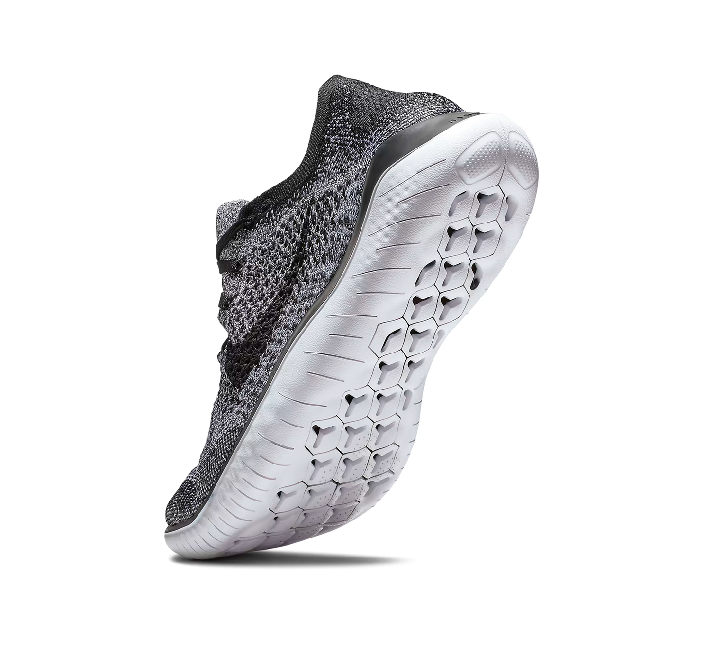 Nike free RN Flyknit grises con negro y blanco  - 942838-101