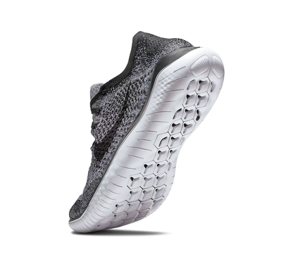 Nike free RN Flyknit grises con negro y blanco  - 942838-101