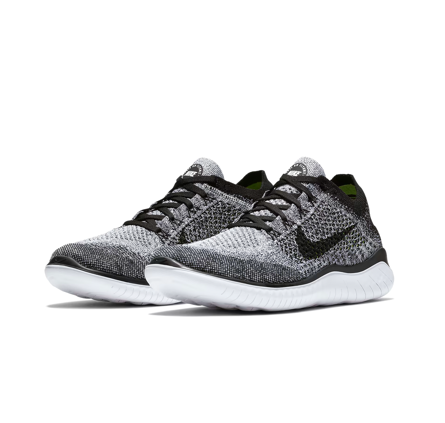 Nike free RN Flyknit grises con negro y blanco  - 942838-101
