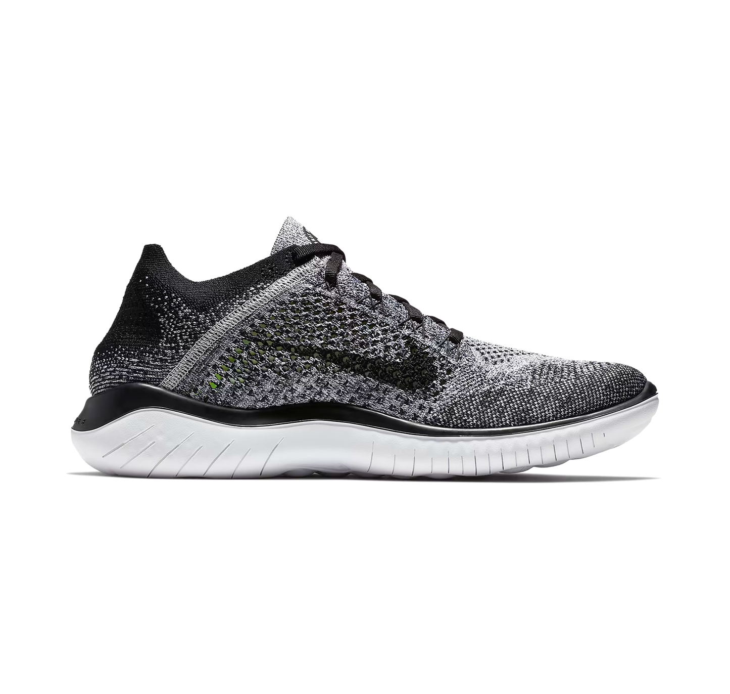 Nike free RN Flyknit grises con negro y blanco  - 942838-101
